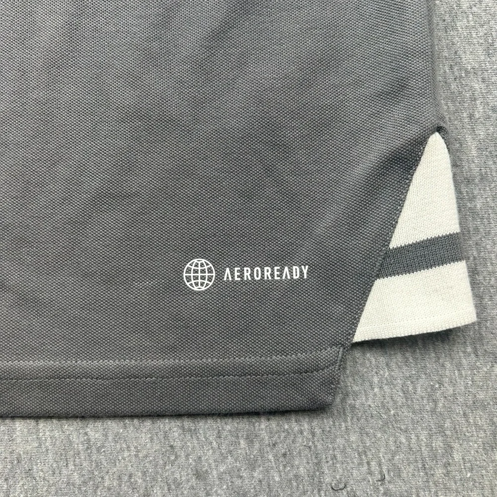 Adidas Aeroready Columbus Crew‎ Soccer Short Sleeve Polo Shirt Mens Medium Gray